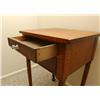 Image 2 : 19th Century American Tiger Maple Side Table with Two Drawers 