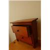 Image 2 : Miniature American Pine Cabinet with Two Drawers and Wooden Knobs