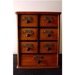 19th Century American Pine Spice Cabinet