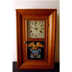 Eagle Clock with Pine Case