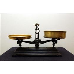 American 19th Century Brass Balance Scale