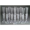10 Sculptured and Frosted Champagne glasses