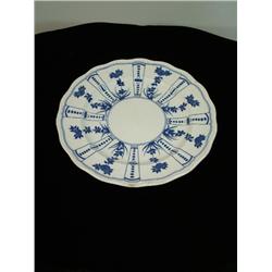 Large Blue and White Satsuma Porcelain Platter