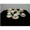Set of Eight China Tea Cups w/ Saucers