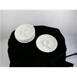 Six Italian Majolica Artichoke Plates