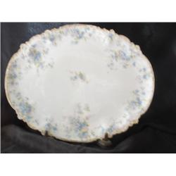 Gilt Limoges platter with floral motif