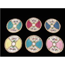 6 Dresden Gilt Plates