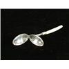 Image 2 : Sterling Silver Tea Strainer with Pearl Handle and Silver Plated Tea Canister