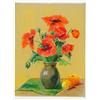 Image 3 : Set of Four Floral Pastels: Red Tulips in Blue Vase, Poppies & Oranges Still Life, Pink Tulips in Wh