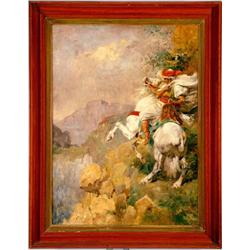 Arab on Steed by E.S.A.Fromentine