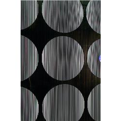 White Circles on Black Background by Julian Stanczak