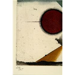 Abstract with Two Pyramids & Two Circles