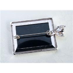 Beloved State V Erte Pendant with in Sterling with Rubies and Diamonds