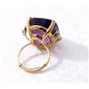 Image 5 : Cushion Cut  Amethyst Ring with Gold and Diamond Setting