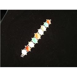 Polished  Bracelet with Semi-precious Stones