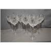 Image 1 : Eight Waterford "Lismore" crystal red wine goblets