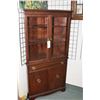 Image 1 : Regency style corner cabinet with two door, two drawer storage base and two door display upper