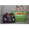 Image 1 : Authentic Fossil canvas and leather zippered tote and a Fossil multi coloured purse