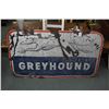 Image 2 : Vintage metal and porcelain enamel Greyhound sign, 24" X 40"