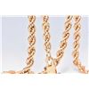 Image 2 : Ladies 10kt yellow gold twisted rope 26" neck chain