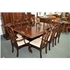 Image 1 : Large semi-contemporary antique style, top quality style dining table with two large skirted leaves 