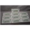 Image 3 : Ten non-circulated 1973 Canadian one dollar bills with sequential serial numbers