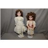 Image 1 : Two antique dolls including Armand Marseille 390, 18" doll with bisque head, sleep eyes and fur eyeb