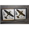 Image 1 : Two Corgi 1:32 scale die cast planes including "Hawker Hurricane" and a "Hawker Sea Hurricane", both