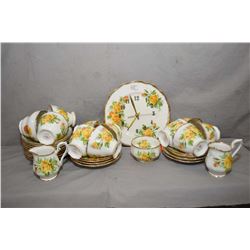 Selection of Royal Albert Tea Rose china including 20 saucers, 11 teacups, two creamers, 1 open suga