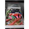 Image 1 : Twenty geometric and abstract scarves and a pair of Ray Ban sunglasses with case