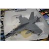 Image 3 : Two Franklin Mint 1:48th scale, die cast fighter jets including "F18 Hornet" , new in box and a "Mig