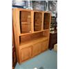 Image 1 : Mid century modern teak wall unit with three drawer and three door base and three smoked glass illum