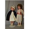 Image 1 : Two antique painted bisque dolls head dolls on composition bodies including Armand Marseille 449, 19