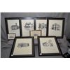 Image 1 : Six framed limited edition prints of Edmonton landmarks including Strathcona library, Rutherford Hou