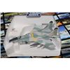 Image 2 : Two Franklin Mint 1:48th scale, die cast fighter jets including "F18 Hornet" , new in box and a "Mig