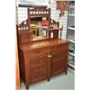 Image 1 : Small antique mahogany sideboard with bevelled mirrored backboard