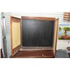 Image 1 : Vintage top quality board room blackboard in hide-away cabinet