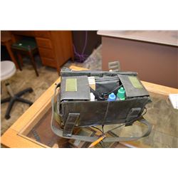 Military chemical detector kit no. 6665-21-870-6740 comprising of test bottles and materials housed 