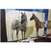 Image 1 : Large stretched canvas print of two horses 60" X 40"