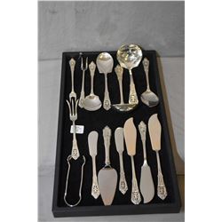 Selection of Wallace Rosepoint sterling silver including two sauce ladles, two sugar spoons, two pic