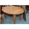 Image 1 : Heavy Mission influenced oak four leg dining table with large insert leaf