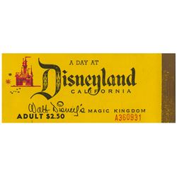 1956 Disneyland Ticket Book.