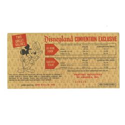 Disneyland Convention Exclusive Discount Certificate.