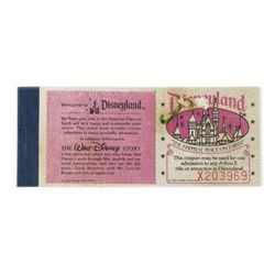 Unused Disneyland  Courtesy Guest  Ticket Book.