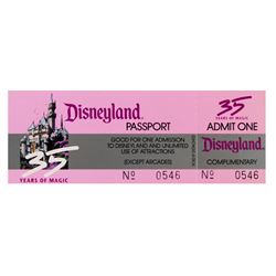 Disneyland 35th Anniversary Complimentary Passport.