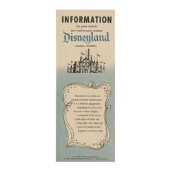 1956 Disneyland Information Brochure.