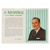 Image 1 : "A Message from Walt Disney" Grad Nite Brochure.