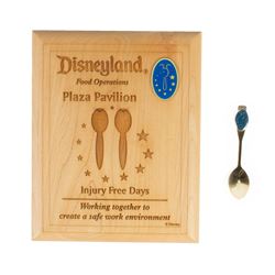 "Plaza Pavilion" Cast Member Plaque & Spoon.