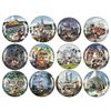 Image 1 : Complete Set of (12) Disneyland 40th Anniv Plates.