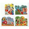 Image 1 : Set of (4) Disneyland Attraction Valentine's Day Cards.